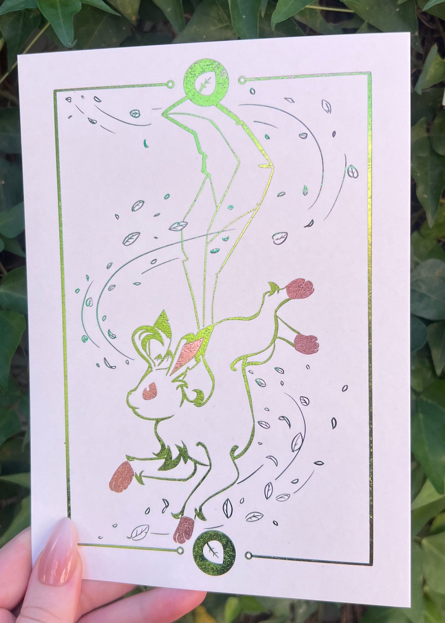 Grass Type Evolution A5 Foil Print