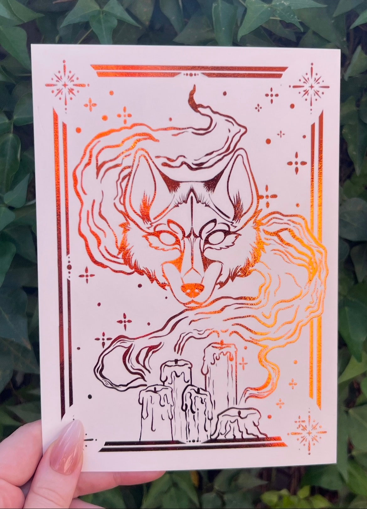 Fox Familiar A5 Foil Print