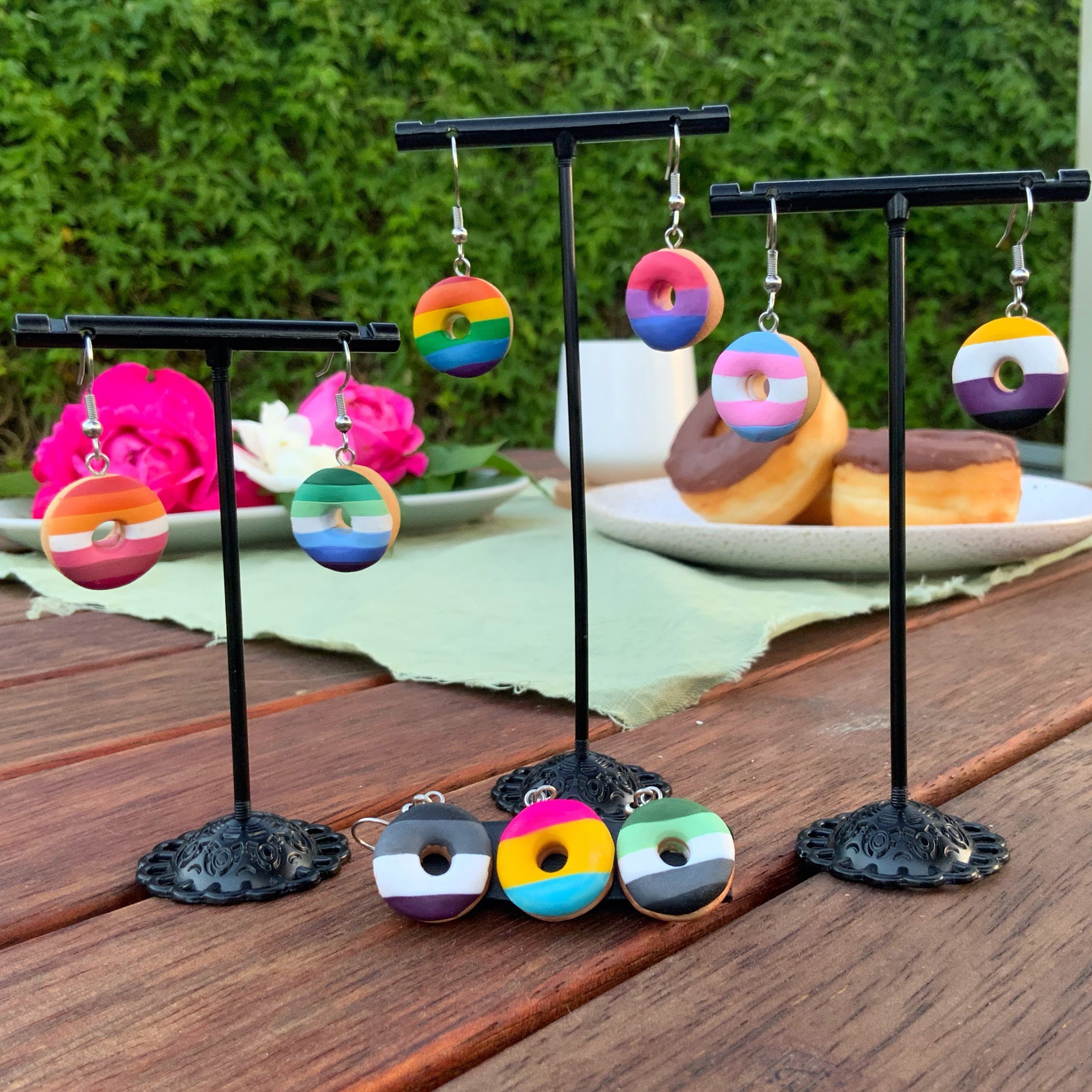 Pride Donut Earrings