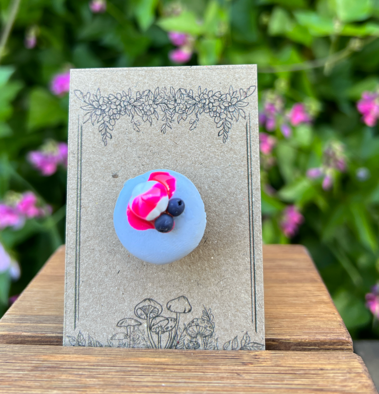 Blueberry Macaron Magnet