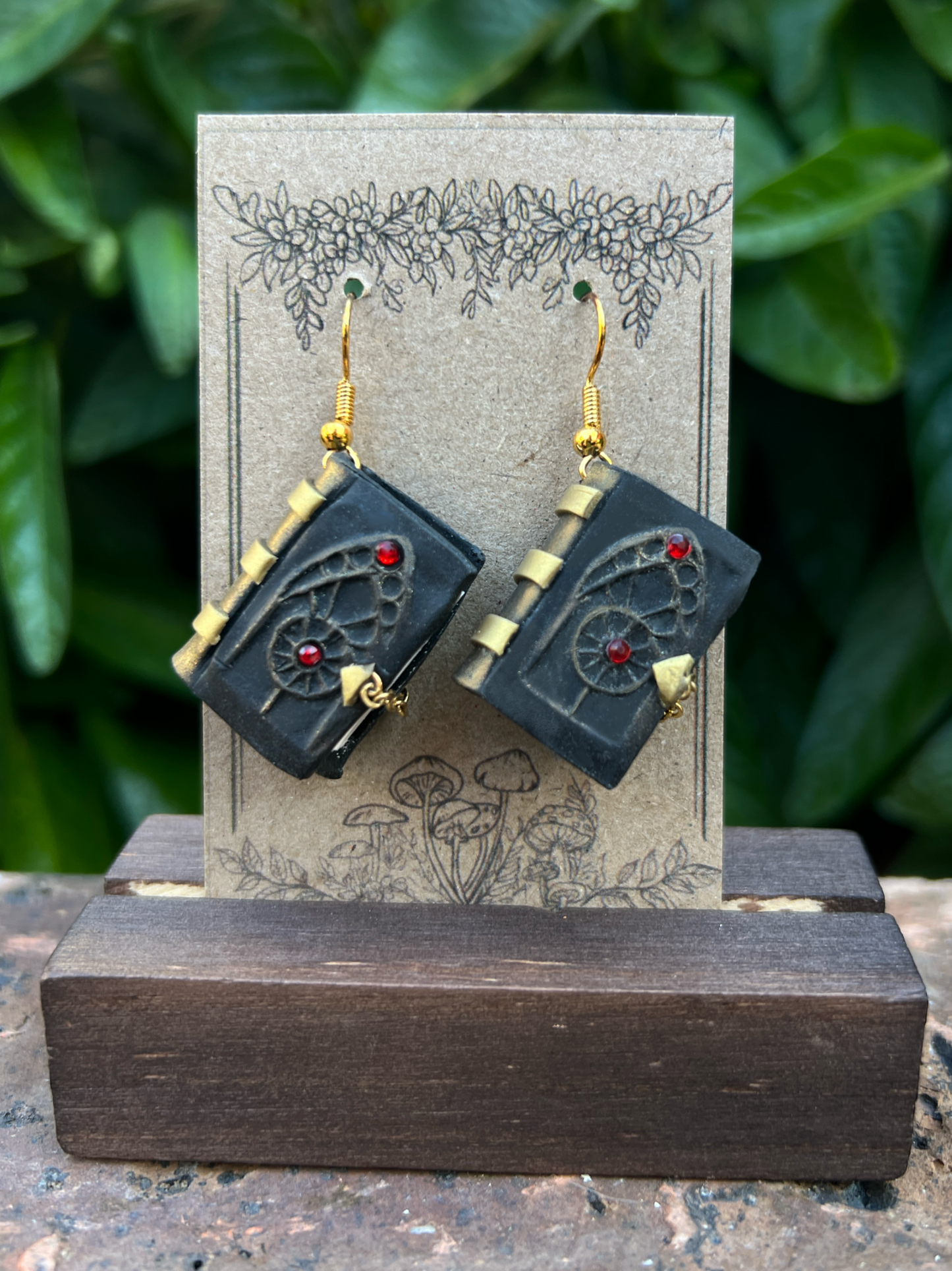 Dark Cathedral Spellbook Earrings