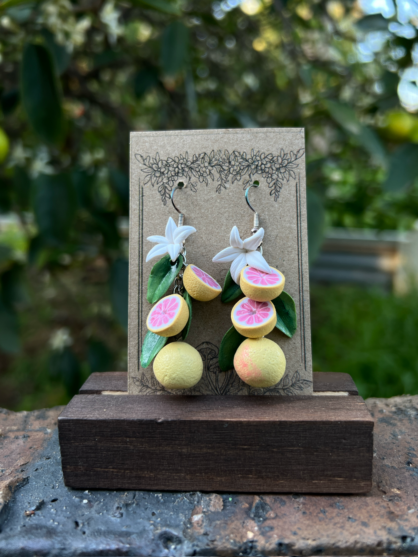 Grapefruit Drop Earrings