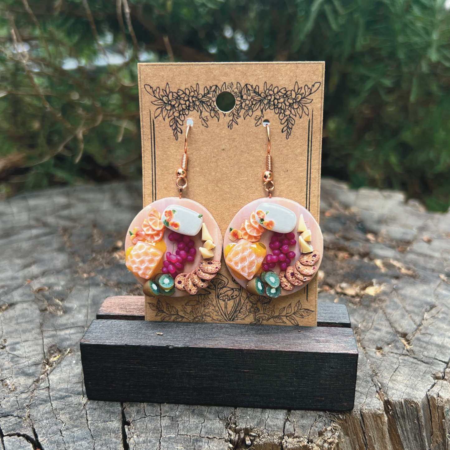 Honey Comb Charcuterie Board Earrings