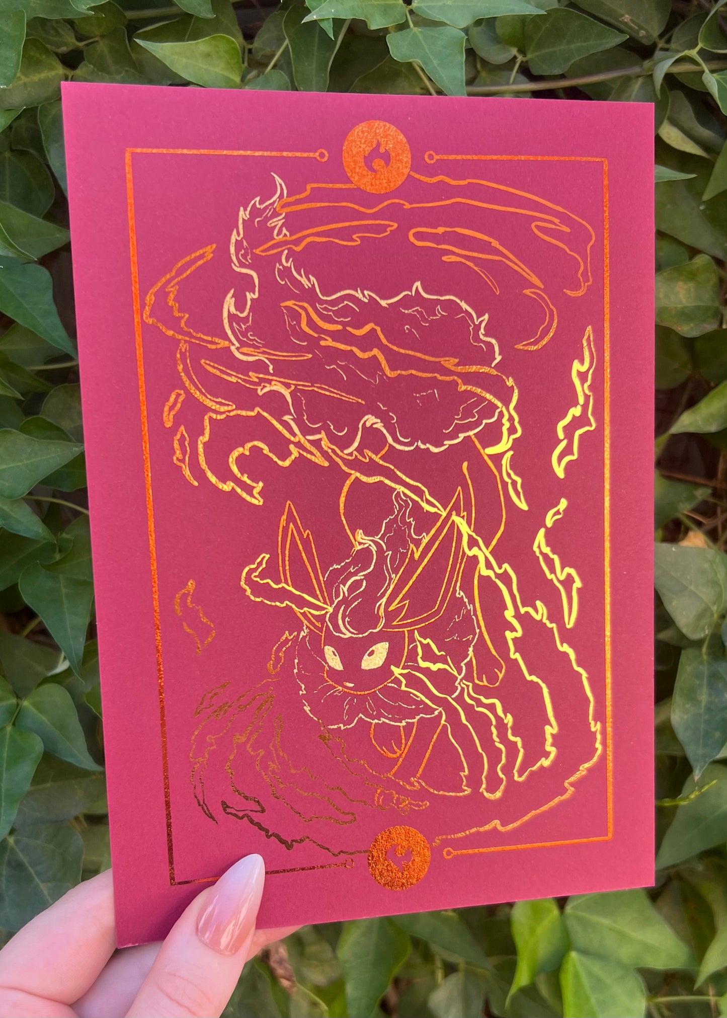 Fire Type Evolution A5 Foil Print