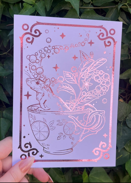 Rat Familiar A5 Foil Print