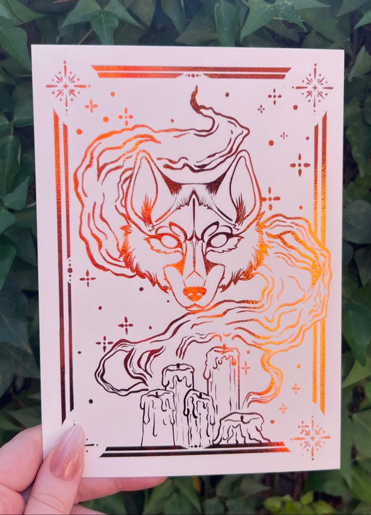 Fox Familiar A5 Foil Print