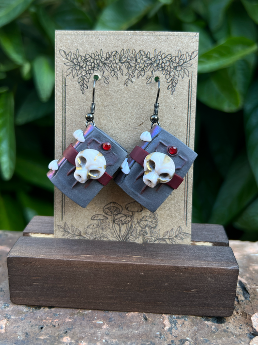 Necromancy Spellbook Earrings