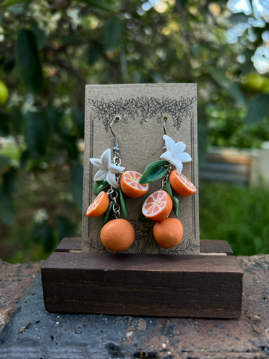 Orange Drop Earrings