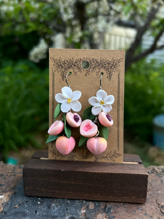 Peach Drop Earrings