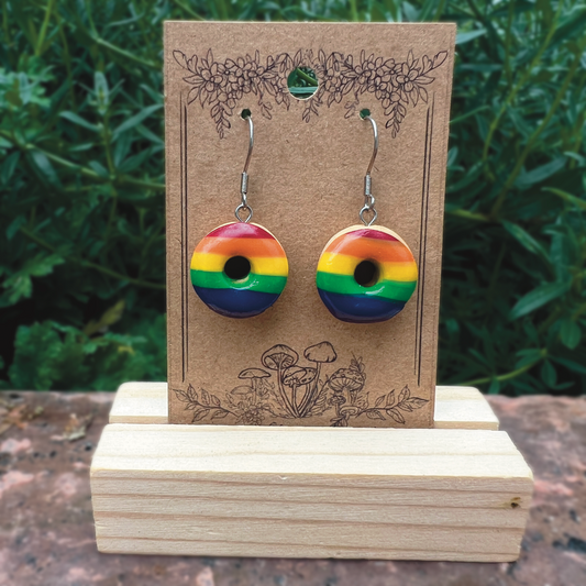 Rainbow Donut Earrings